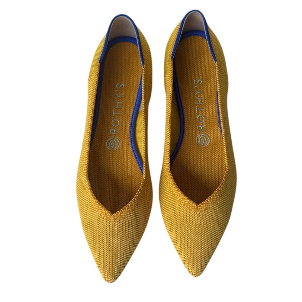 Rothy’s The Point Flats in Marigold Mustard | 9.5 - Picture 4 of 13